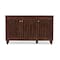 Baxton Studio Fernanda 3-Door Oak Brown Wooden Entryway Shoes Storage Wide Cabinet 118-6511 - alternate 1